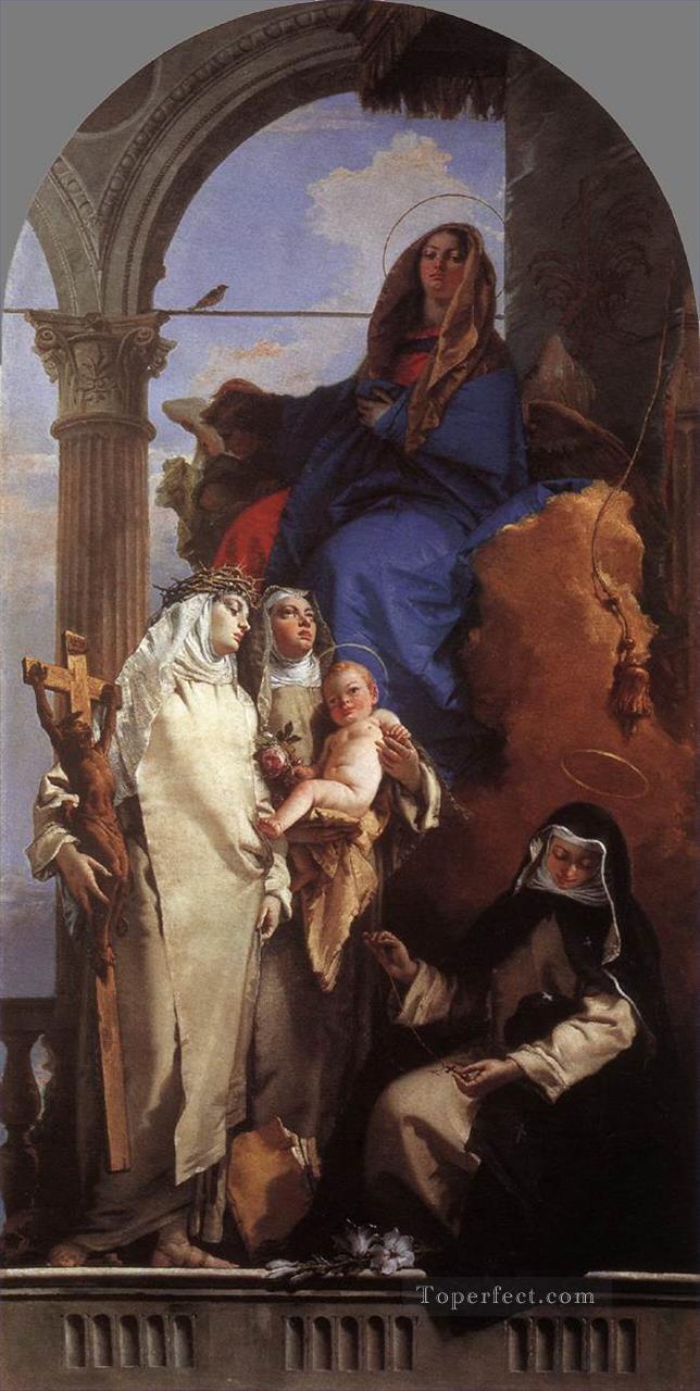 The Virgin Appearing to Dominican Saints Giovanni Battista Tiepolo Oil Paintings